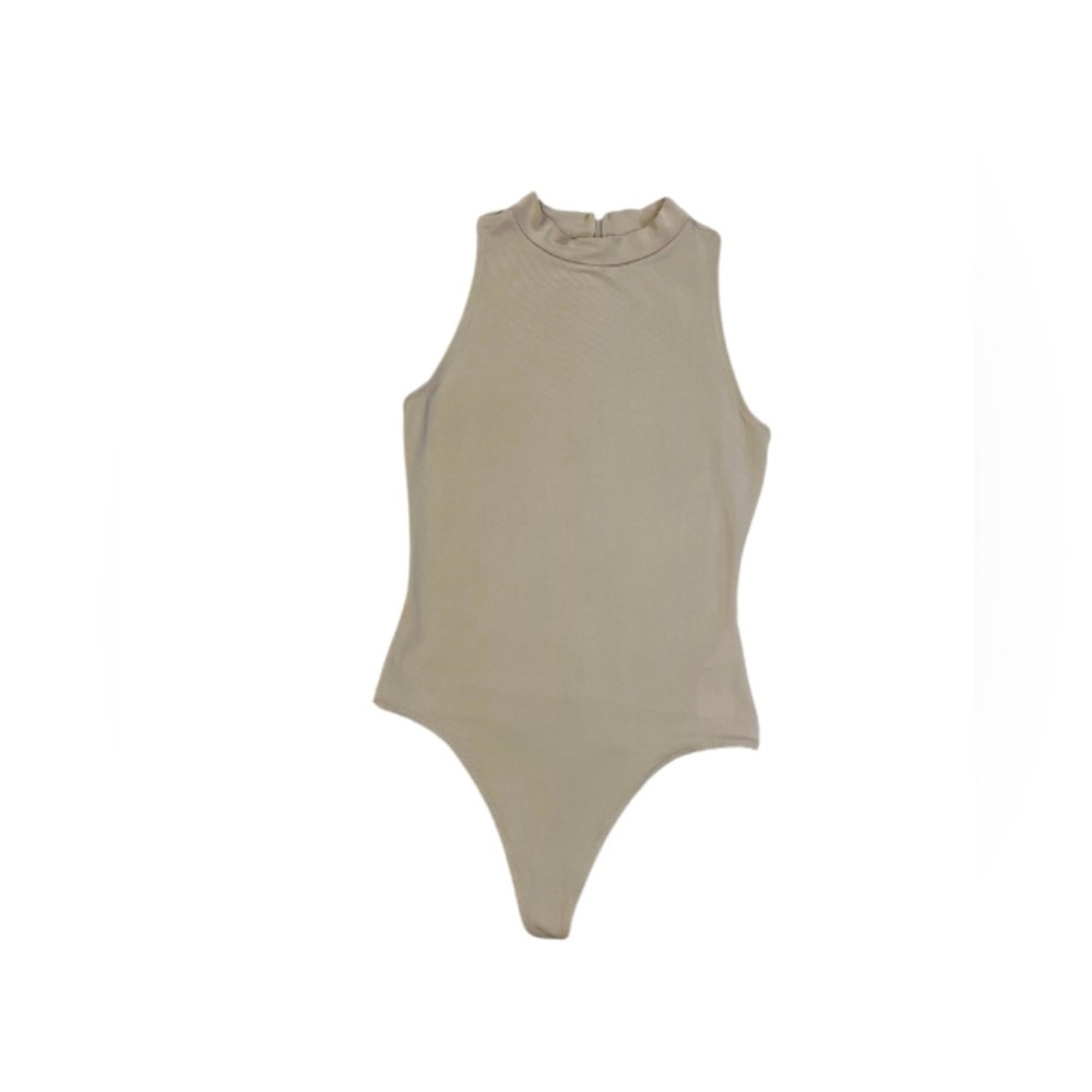 Aritzia Babaton Tan Contour Mockneck Bodysuit Size XXS - Picture 3 of 12